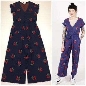 Floral Navy Jumpsuit